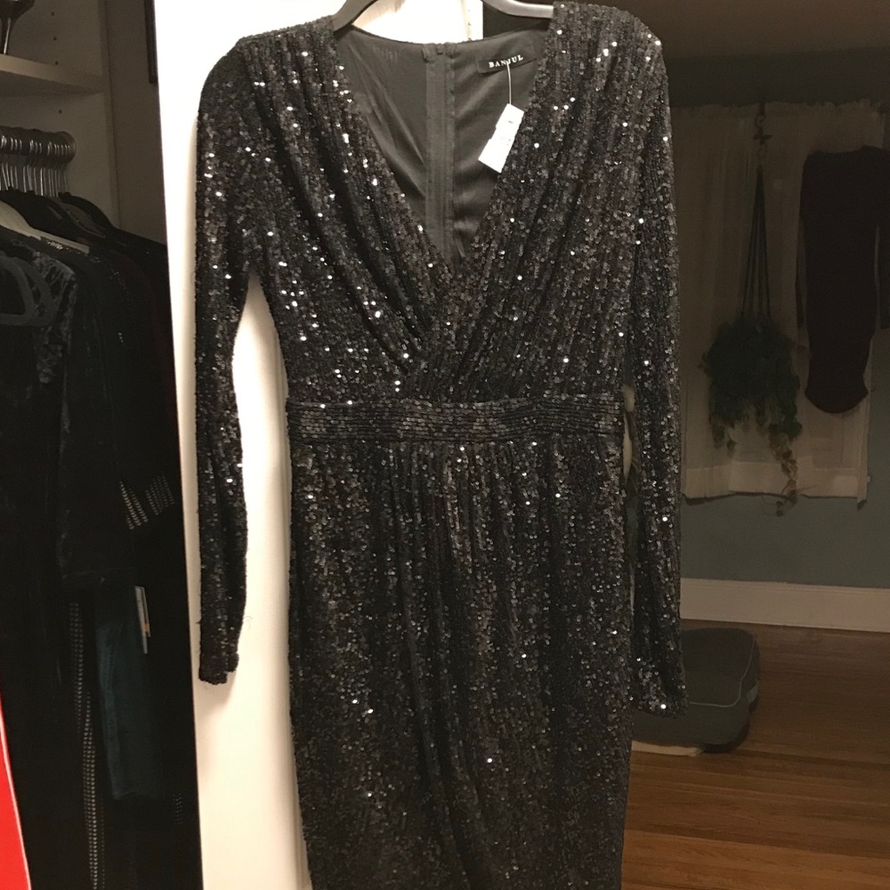 Black sequin dress